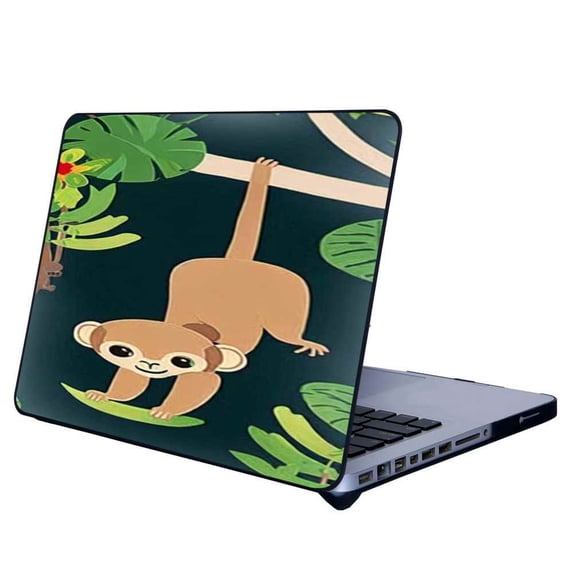 Compatible with MacBook Air 13.3 Inch A1466 Phone Case, Jungle-Theme-Monkey-Tiger-7 Case Silicone Protective for Teen Girl Boy Case for MacBook Air 13.3 Inch A1466