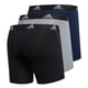 thumbnail image 5 of Calzoncillos tipo bóxer adidas para hombre, paquete de 3, color negro/gris/azul marino, talla M, 5 of 9