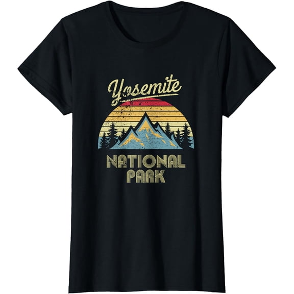 Vintage Retro Yosemite National Park Mountain T Shirt