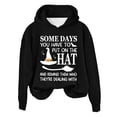 thumbnail image 4 of Halloween Oversized Letter Print Pullover Sweatshirt For Women Loose Fit Hooded Shirt, 4 of 4