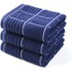 thumbnail image 1 of Paños de Cocina absorbentes Resistentes con Lazo para Colgar, 100% algodón, Juego de 3 Unidades, Color Azul Marino, 1 of 4