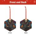 thumbnail image 2 of Hirioo Vibrant Skull Soldier for Acrylic Christmas Pendant Hanging Christmas Tree Ornaments, Car, Home, Office Gift Decor-Hexagon, 2 of 7