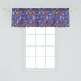 thumbnail image 2 of Ambesonne Animal Valance Pack of 2, Funny Cartoon Zoo Star Lion, 54"X18", Blue Violet and Multicolor, 2 of 4