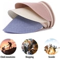thumbnail image 2 of CoCopeaunt Women's Sun Hat Wide Brim Sun Visor Straw Hat, Ponytail Summer UV UPF Beach Outdoor Hat with Open-top Design, 2 of 7