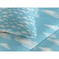 thumbnail image 3 of Ambesonne Blue White Quilted Coverlet 3 Pcs, Cartoon Sky Clouds, King Size, Pale Blue Pale Blue, 3 of 4