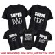 thumbnail image 1 of Super Dad Mom and Baby Family Matching Outfits Cotton Family Look Daddy Mother and Kids Tshirts Baby Rompers Father's Day GiftsDad-M Gao Jinjia LED, 1 of 2