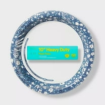 Blue Floral Paper Plate 10"