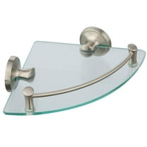 Delta 8 in. Glass Corner Shelf SpotShield Brushed Nickel