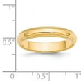 thumbnail image 5 of Primal Gold 14 Karat Yellow Gold 4mm Milgrain Half Round Wedding Band Size 10.5, 5 of 6
