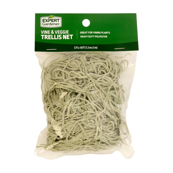 Expert Gardener Vine And Veg Trellis Net, Natural Color, 5 ft x 10 ft, 1 Per Pack