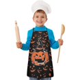thumbnail image 2 of Witch Pumpkin Halloween Pattern Kids Aprons for Girls and Boys,Adjustable Neck Strap Toddler Aprons for Kids Cooking Baking, 2 of 7