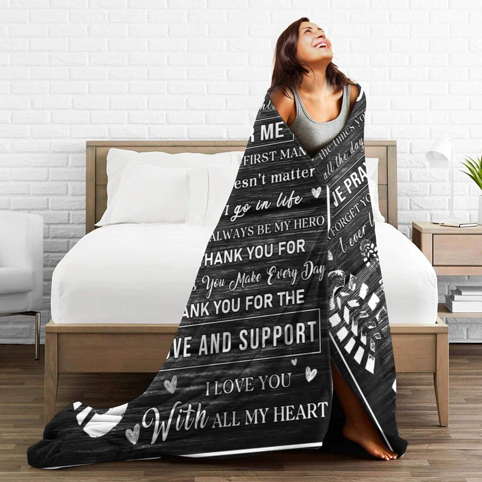 HAXOILO to My Dad Blanket Dad Gifts from Daughter or Son Birthday Christmas Blankets 80x60 in Gift for Dad Walmart