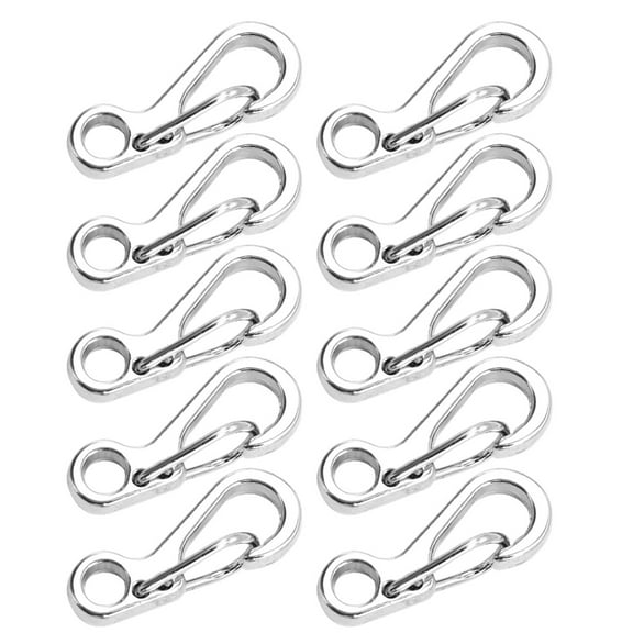 10Pcs Small Carabiner Clip Aluminum Alloy Keychain Carabiner Clasp Spring Snapping Keyring Hook Backpacks Attachments Hook