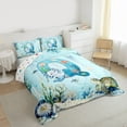 thumbnail image 3 of Feelyou Cartoon Axolotl Queen Comforter Set, Cartoon Letter Q Bedding Comforter Set, 3pcs, 3 of 8