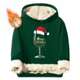 thumbnail image 1 of Sudadera con capucha para hombre, informal, a la moda, con estampado navideño, de manga larga y bolsillo, de poliéster, 1 of 5