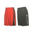 thumbnail image 3 of Champion Boy's Moisture Wicking Quick Dry Active Shorts, 2 Pack (Red-Black/Black, 10/12), 3 of 3
