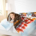thumbnail image 4 of jejeloiu Snowy Highland Cow 7-Piece Twin Bedding Sets Kids,Winter Farm Print Bedding Comforter Set,Reversible, 4 of 7