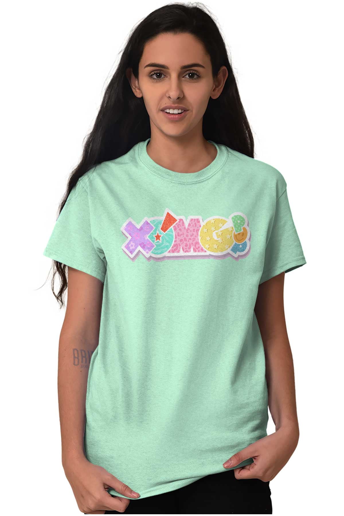 XOMG POP Colorful Pattern Palooza Logo Women's Graphic T Shirt Tees ...