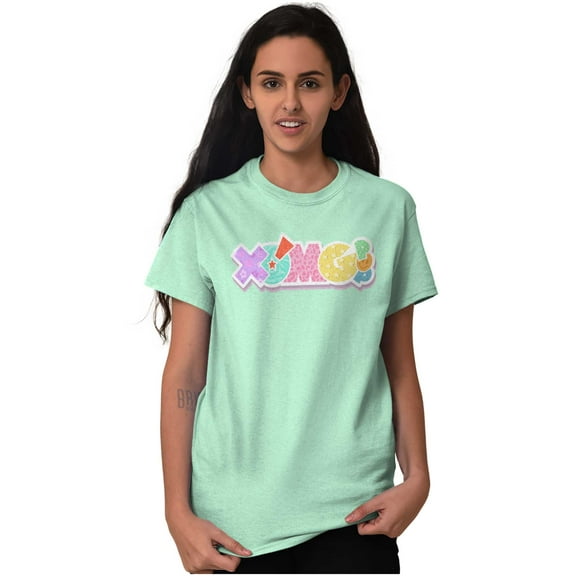 XOMG POP Colorful Pattern Palooza Logo Women's Graphic T Shirt Tees Brisco Brands S