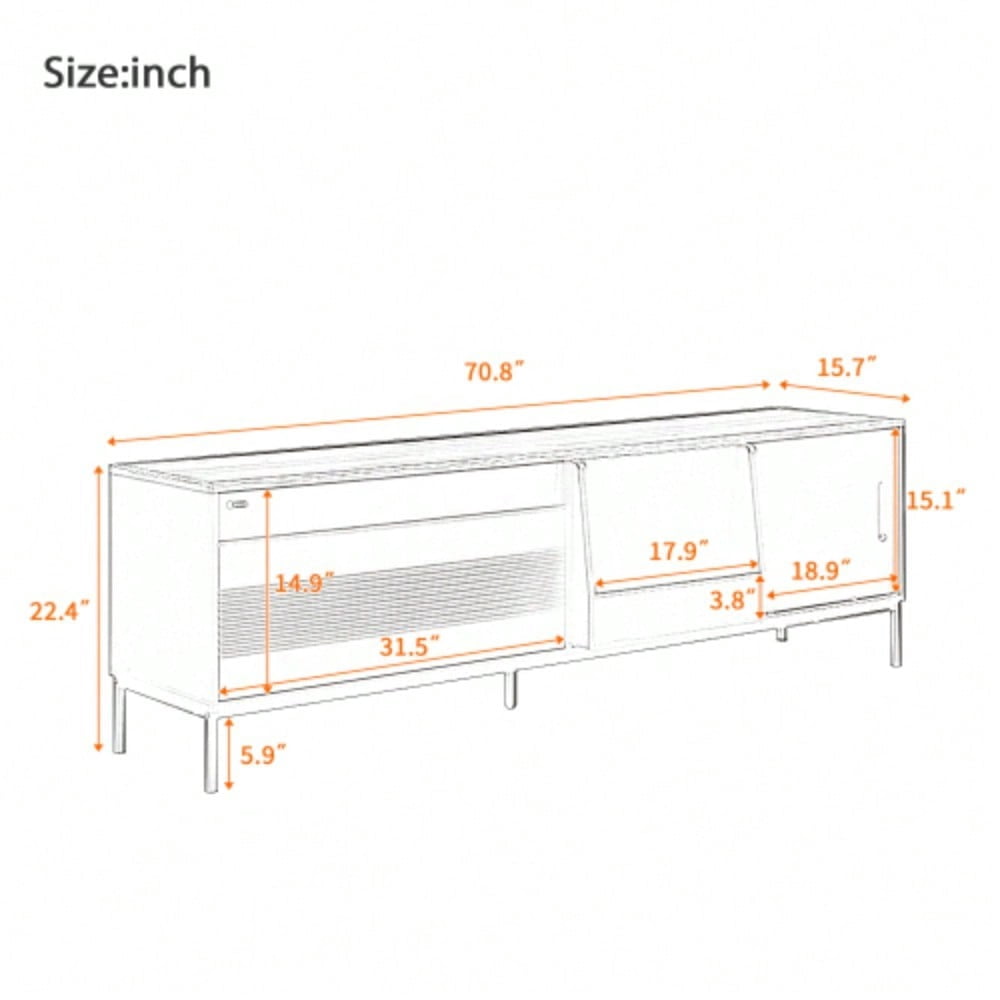70.8'' TV Stand for TVs up to 75",  Media Console
