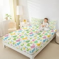 thumbnail image 4 of Manfei Pink Green Eggs Full Size Sheets, Kawaii Cartoon Rabbit Print Bed Sheets, Happy Easter Festival Sheet Sets, Breathable Home Decor, 4pcs, 4 of 7