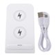 thumbnail image 1 of Cargador inalámbrico de doble bobina QI con soporte de escritorio para iPhone XS / XSM / para teléfonos Samsung S10 (blanco), 1 of 8