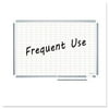 MasterVision MA0392830 36 in. x 24 in. Gridded Magnetic Steel Dry Erase Project Planning Board - White Surface, Satin Aluminum Frame