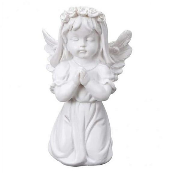 2x European Adorable Angel Figurine Crafts Statue indoor and outdoor Decor Window Props Christmas Memorial Sculpture Religious Gift