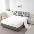 thumbnail image 3 of 7Pcs Gaming Comforter Set King,Gamer Bedding Comforter Set,Gamepad Video Games Bed In A Bag Black White Graffiti Bed Sets With Comforter And Sheets, 3 of 5