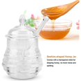 thumbnail image 5 of 245ml Honey Pot, Clear Glass Honey Jar Syrup Dispenser With Dipper And Lid For Home Kitchen, 5 of 5