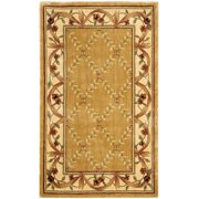 Pink and brown area rug