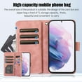 thumbnail image 3 of Phone Case for Samsung Galaxy S21 Plus S21+ 5G Wallet Cover With Tempered Glass Screen Protector and Flip Zipper Credit Card Holder Slot Stand Cell S21+5G S21plus 21S + S 21 21+ G5 Women Men Rose gold, 3 of 13