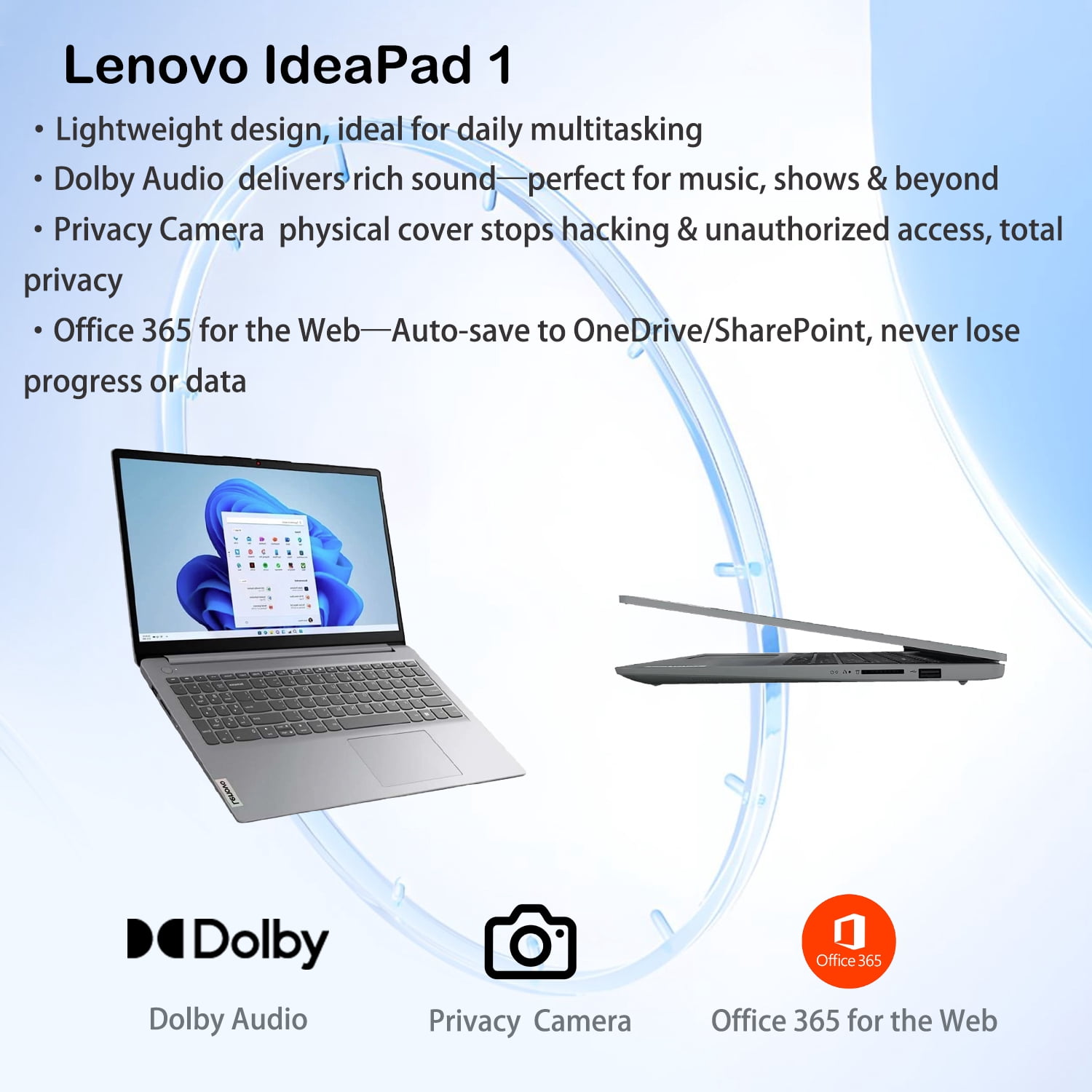 Lenovo IdeaPad 3 Business Laptop, 15.6