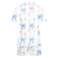 thumbnail image 5 of ClodeEU Women's Cute Heart Printed Short-Sleeve Pajama Set, 2 Piece Button Up Matching Sleepwear Light Blue,Womens Plus M, 5 of 5