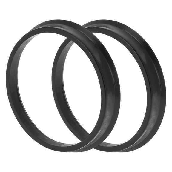 Car Wheel Hub Centric Rings Wheels Center Shaft Shock Absorbing Hubrings Durable Polycarbonate OD 72.6mm to ID 66.6mm 2 Pcs Black