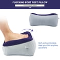 thumbnail image 4 of Inflatable Foot Rest Pillow, PVC Flocking Footrest Cushion for Travel, Office and Home, Perfect Airplane Travel Relax Cushion Accessories, Car Seat Footrest, Leg Rest Pillow with Air Pump, 4 of 8
