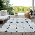 thumbnail image 6 of Addison Rugs Chantille Indoor/Outdoor Transitional Circles Navy Washable Rectangle Rug, 8' x 10', 6 of 6