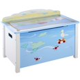 thumbnail image 1 of Guidecraft Childrens Furniture Wood Nautical Toy Box in White, 1 of 5