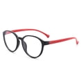 thumbnail image 4 of Montura de gafas ligeras antiluz azul para niños, montura redonda de colores a la moda, cómodas y bonitas, 4 of 6