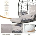 thumbnail image 4 of FKSLIFE Hanging Egg Chair with Leg Stand Indoor Outdoor Swing Egg Chair Hammock Basket Seat Chair with Cushion for Porch Balcony Garden Patio, 4 of 7