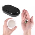 thumbnail image 4 of Unique Bargains 1 Pc Flip Up 2 Compartment Pill Case Durable for Travel Gray Black, 4 of 6