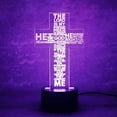 thumbnail image 4 of YSITIAN 3D Jesus God Cross Night Light Lamp Illusion Lights 7 Color Changing Touch Switch Table Desk Decoration Lamps YT05-480, 4 of 5