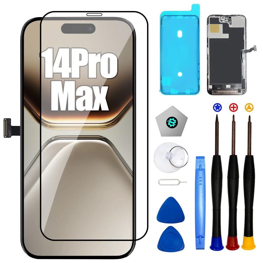 For iPhone 14 Pro Max Screen Replacement 6.7 inch Full HD,3D Touch LCD Display Digitizer Assembly with Repair Tools,Compatible with Model A2894, A2651, A2893, A2896, A2895