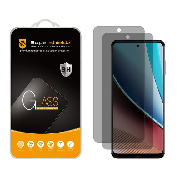 (2 Pack) Supershieldz (Privacy) Anti Spy Screen Protector Designed for Motorola Moto G Stylus (2023) [Not for 5G Model] [Not Fit for 2022/2021/2020 Version], Tempered Glass, Anti Scratch, Bubble Free