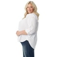 thumbnail image 2 of Gloria Vanderbilt Swan Series Women's Plus Amanda Oversized Shirt, Sizes 0X-4X, 2 of 5
