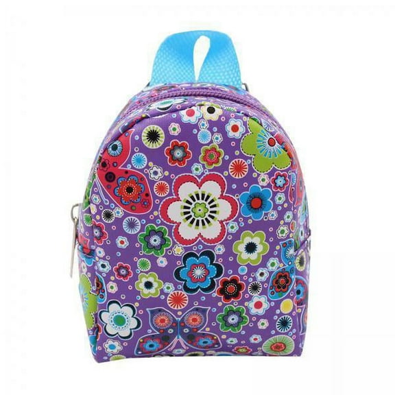 DOLITY 3-4pack Cute Fashion Doll Backpack Doll Accessories for 18" Purple 4 Pcs