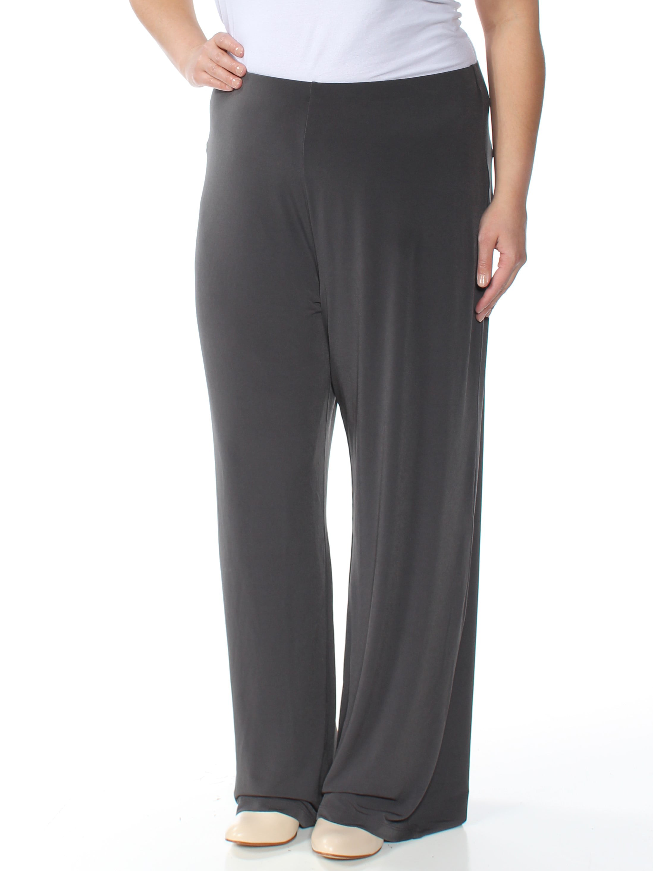 Alfani - ALFANI Womens Gray Wide Leg Pants Plus Size: XXL - Walmart.com ...