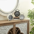 thumbnail image 2 of DecMode 8" White Metal Clock, Set of 3, 2 of 6