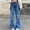 Dark Blue, variant on Blmnix Trouser Jeans Sweat Pants for Womens Cargo Flare Pants Bottoms Full Slim Bootcut High Blue Relaxed Fit Heated Pants for Women,M