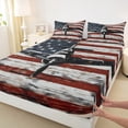 thumbnail image 3 of Castle Fairy Teenagers Airplane Helicopter Twin Sheet Sets,Vintage USA Flag Bedding, 3 of 7